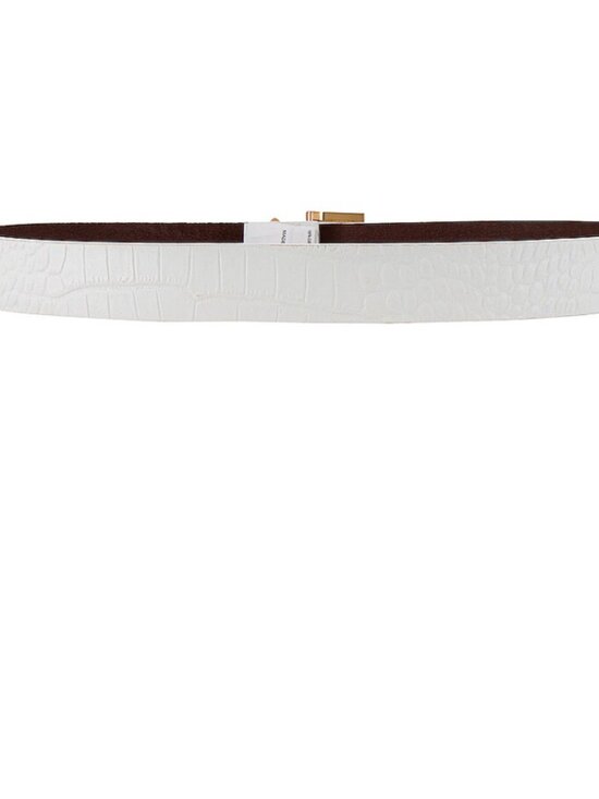 FRAME Square Buckle Belt in S / BLANC